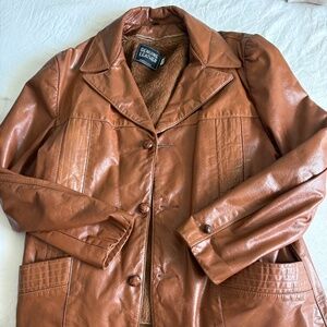 Vintage Oversized Genuine Leather Coat